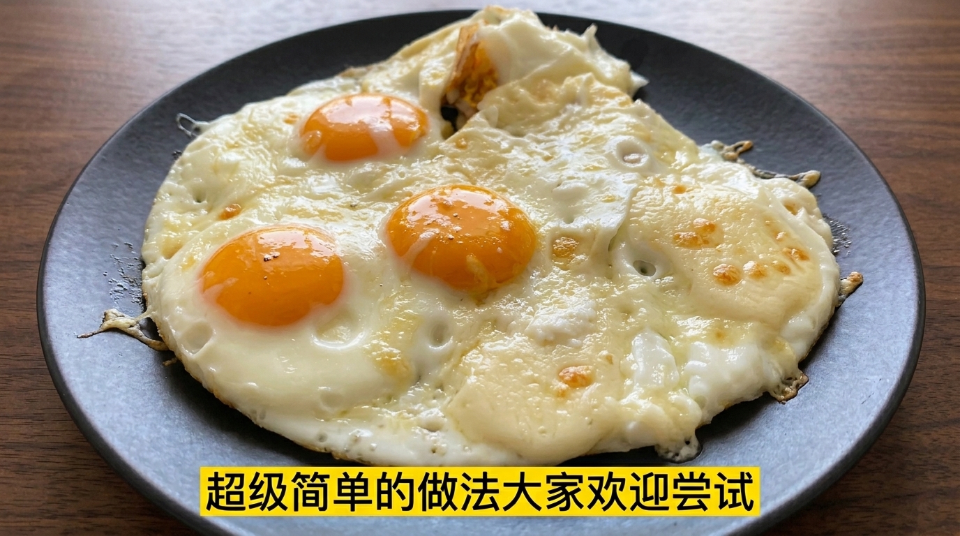 Œufs au Plat Gratinés au Fromage (Sans Retournement)