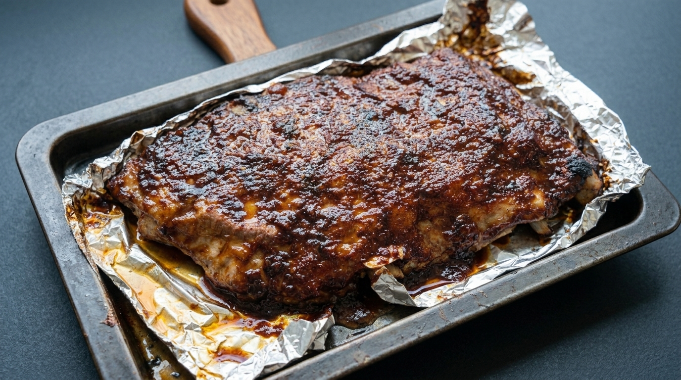 Travers de porc BBQ à l'américaine et son pain de maïs