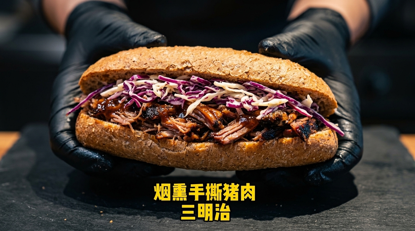 Une baguette de blé complet garnie généreusement de porc effiloché à la sauce BBQ et dun coleslaw croquant.