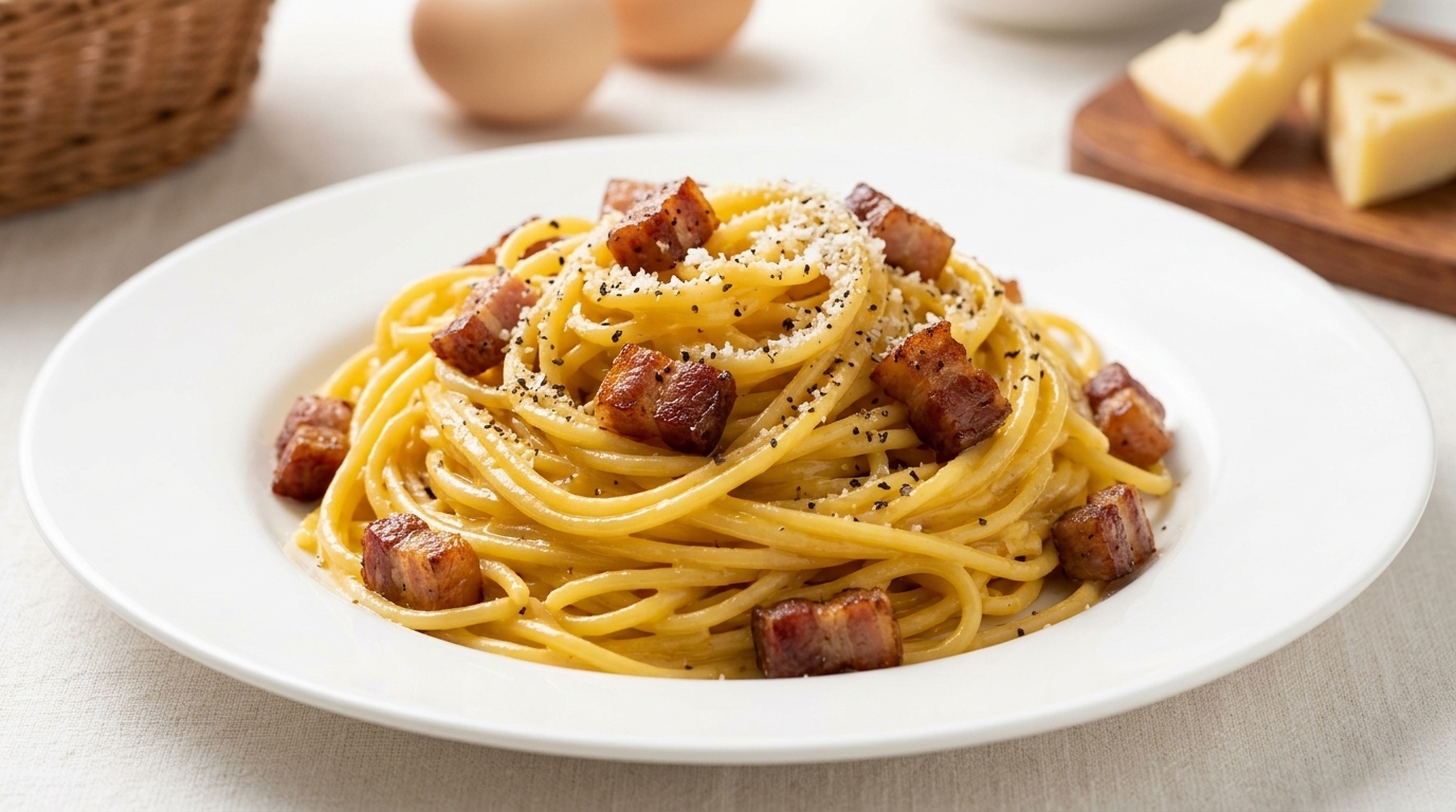 Véritable Carbonara Italienne (Spaghetti alla Carbonara)