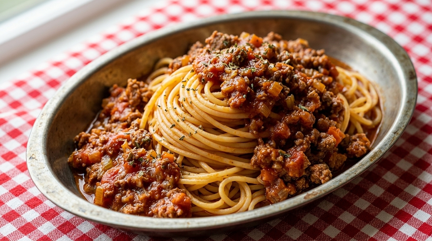 Spaghetti Bolognaise Riche à l'Asiatique