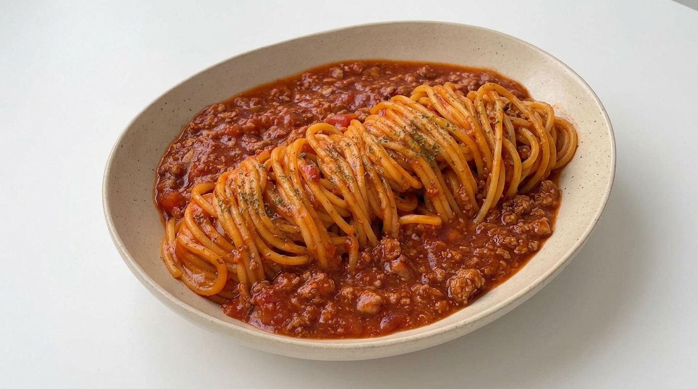 Spaghetti Express au Bœuf et à la Tomate Façon Asiatique