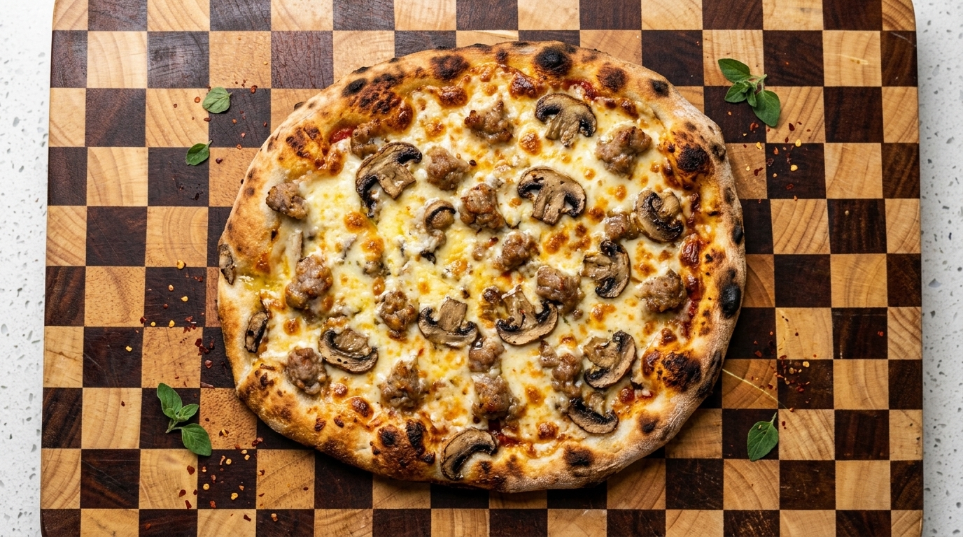 Pizza Boscaiola (Saucisse Italienne et Champignons)
