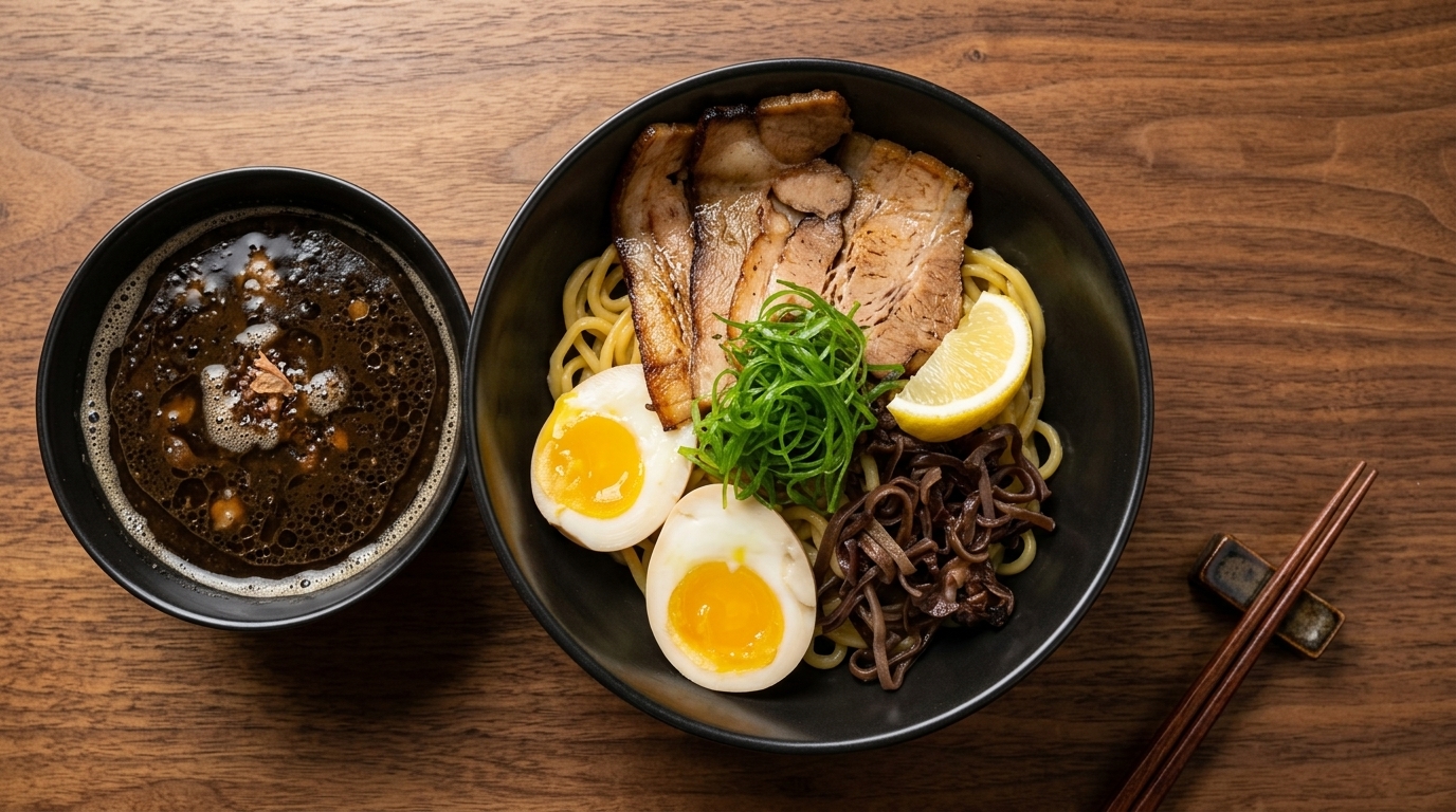 Mazesoba à l'ail noir japonais