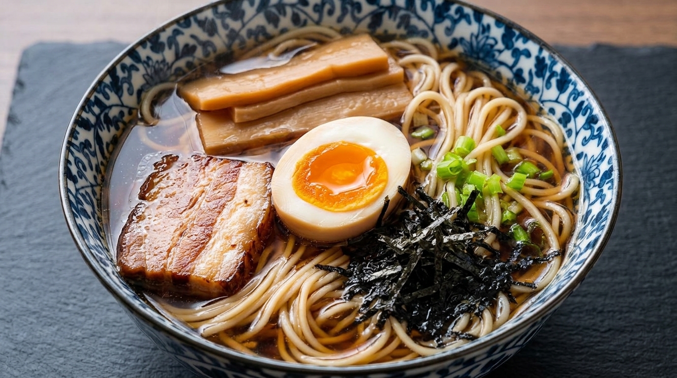 Ramen Japonais Authentique à la Sauce Soja (Shoyu Ramen) Rapide