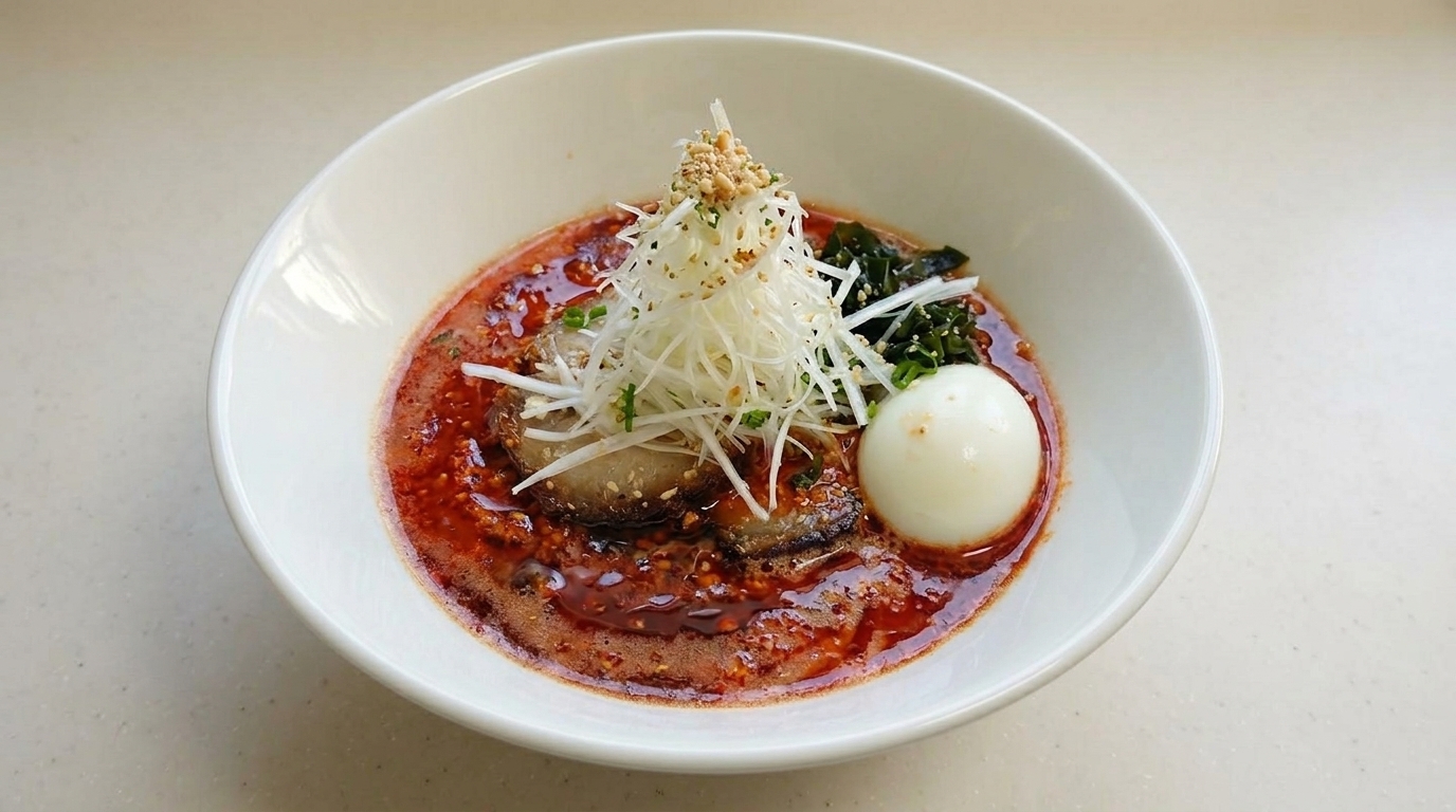 Ramen Tonkotsu Épicé Façon Volcan