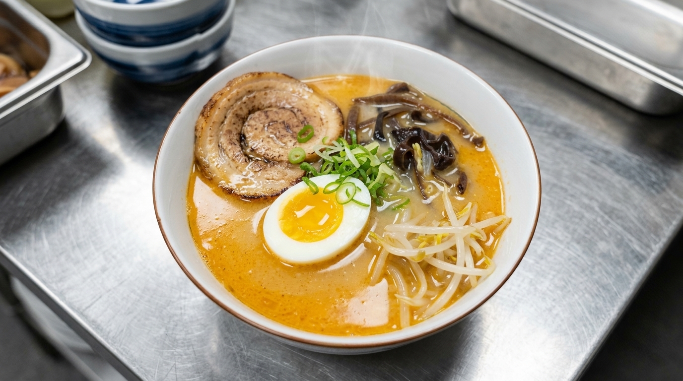 Ramen Miso Tonkotsu à la japonaise