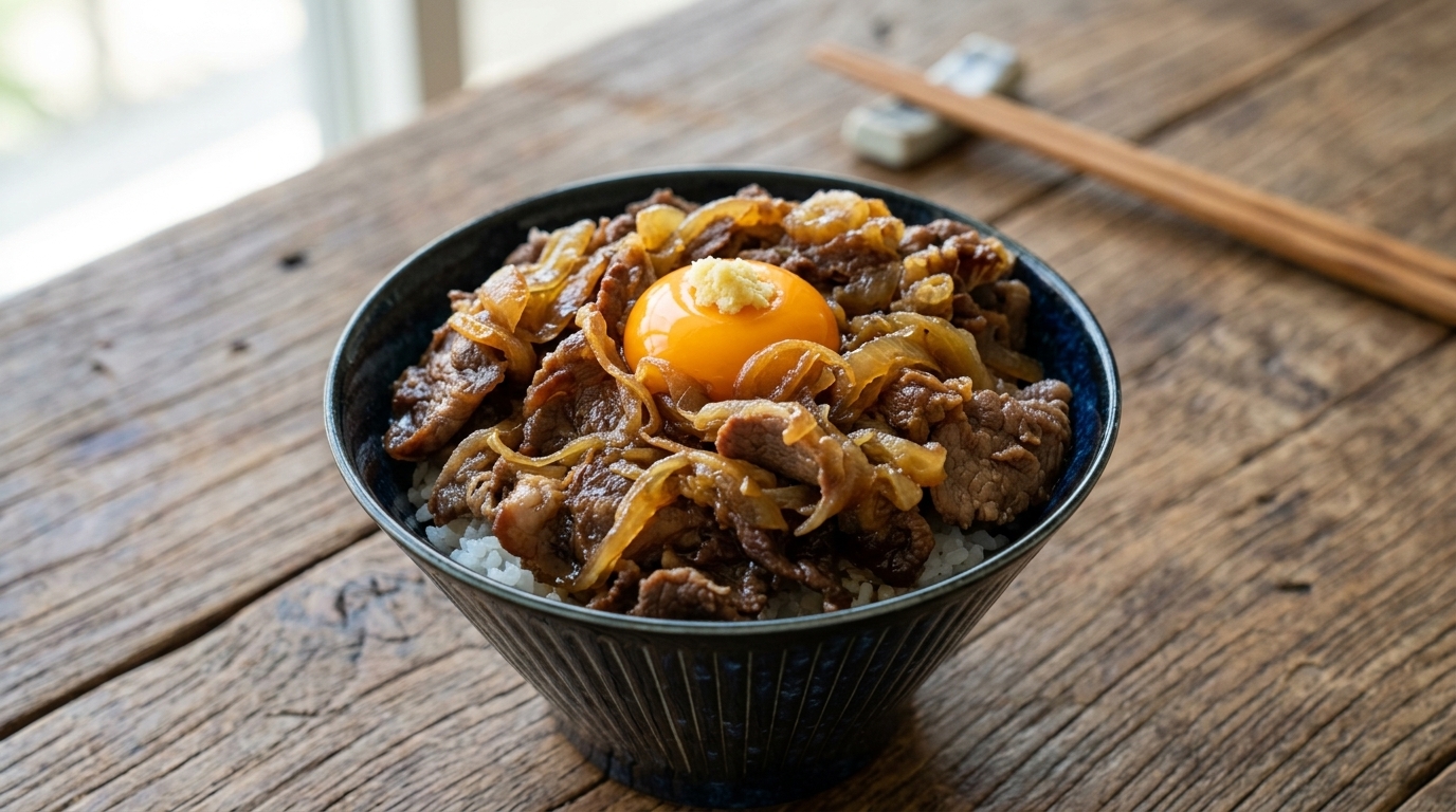 Gyudon classique : Bol de bœuf japonais