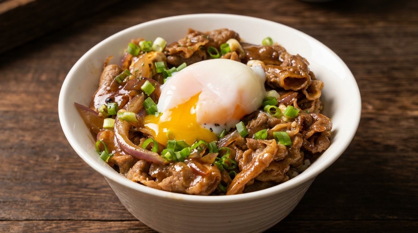 Donburi de Bœuf Teriyaki Rapide et son Œuf Onsen Parfait