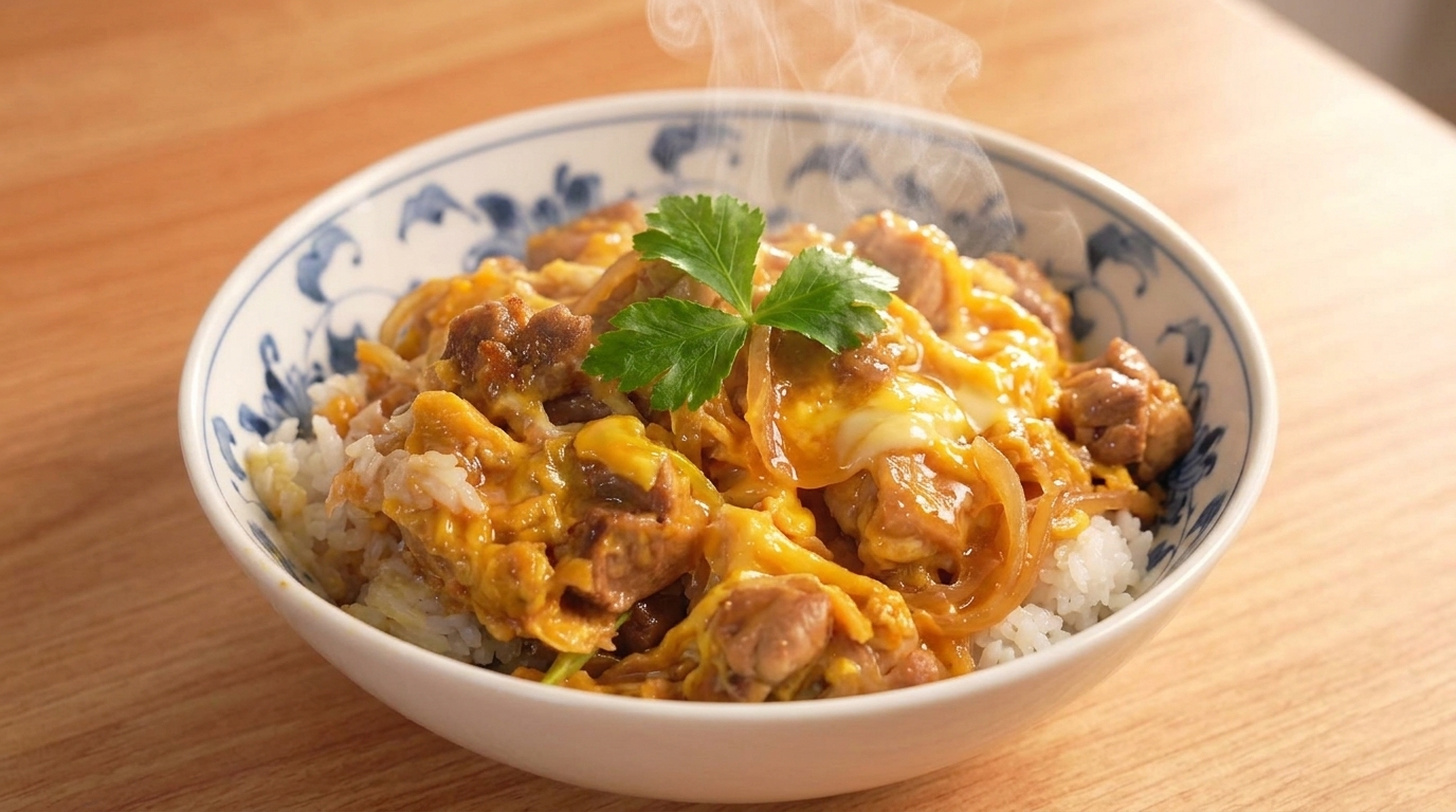 Oyakodon classique (Bol de riz japonais au poulet et à l'œuf)