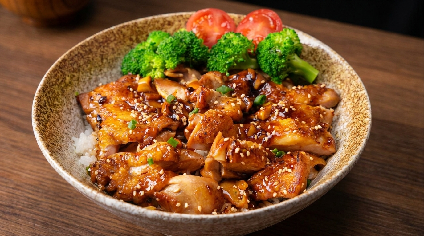 Bol de Poulet Teriyaki Classique Japonais (Teriyaki Donburi)