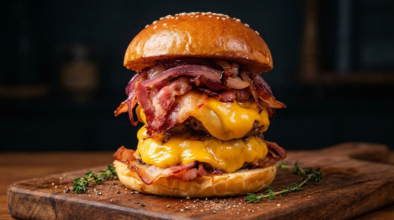 L'Ultime Double Bacon Cheeseburger Maison