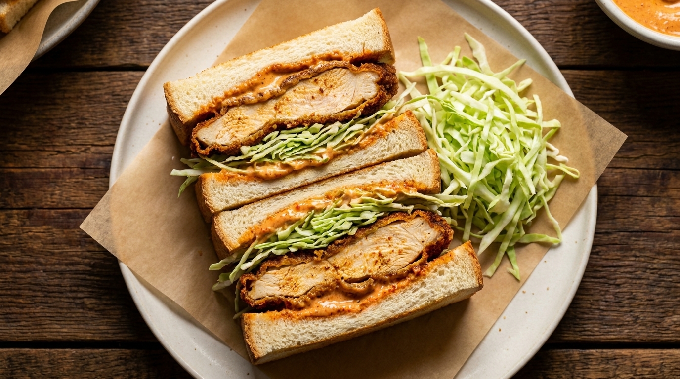 Sandwich au poulet frit aux épices d'Afrique du Nord
