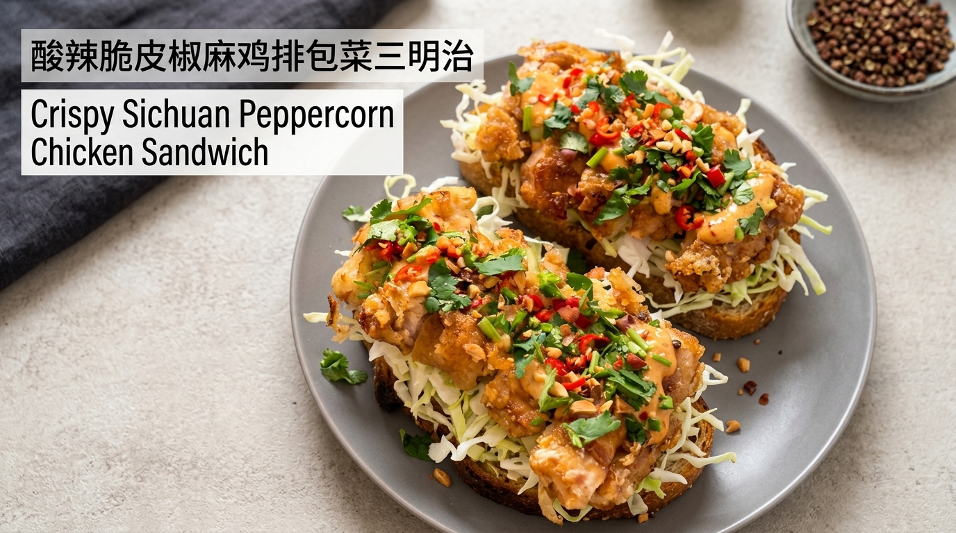 Sandwich au Poulet Croustillant au Poivre du Sichuan