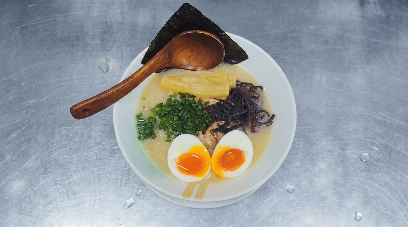 Ramen Tonkotsu Authentique (Soupe de Nouilles au Bouillon de Porc)