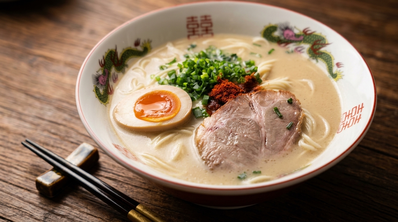 Ramen Tonkotsu Maison Façon Ichiran (Bouillon d'Os de Porc)