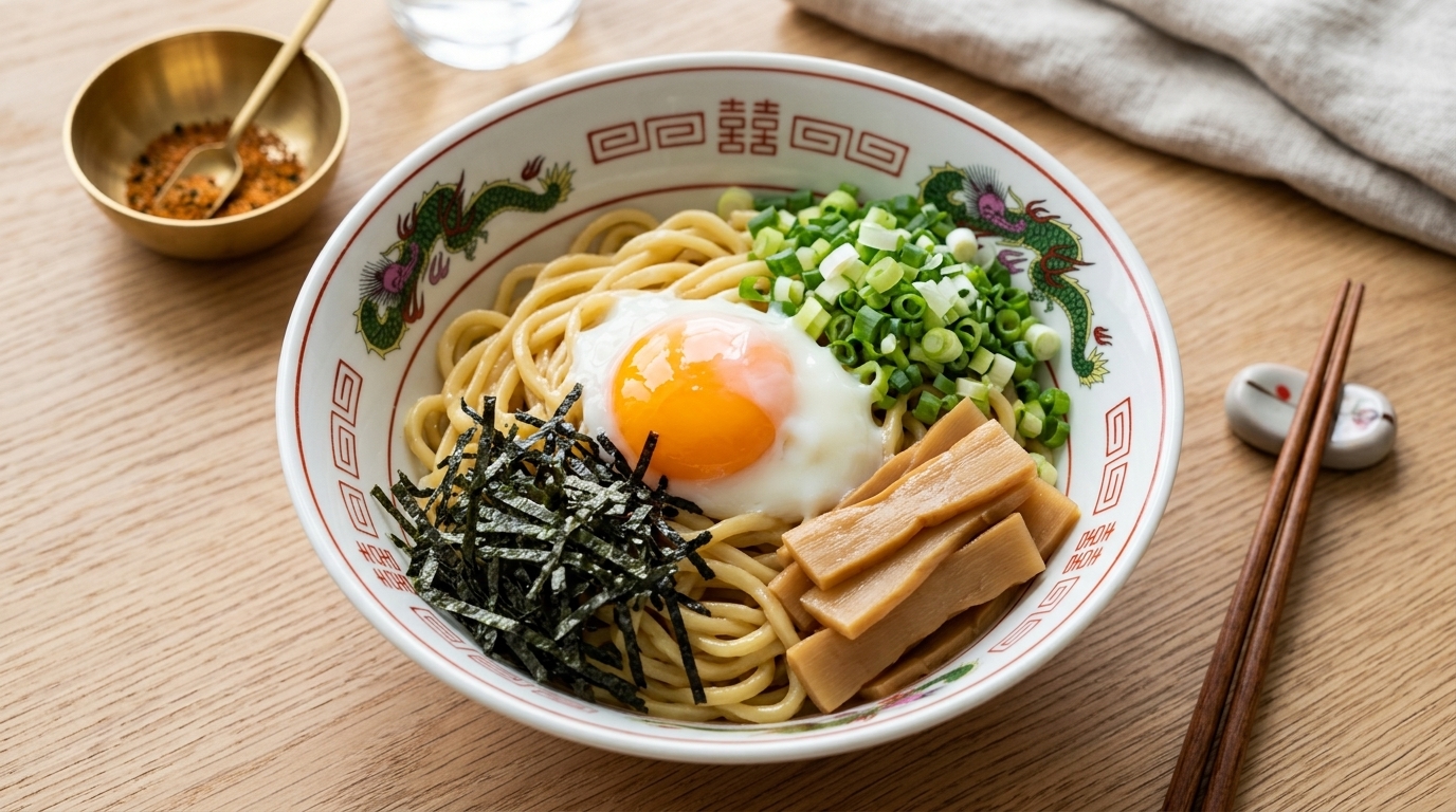 Tokyo Abura Soba (Ramen japonais sans bouillon à l'huile aromatique)