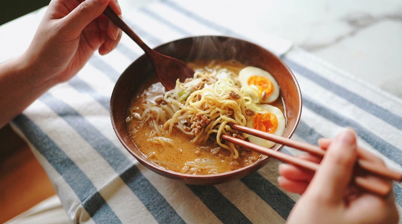 Ramen au miso style Sapporo de Hokkaido