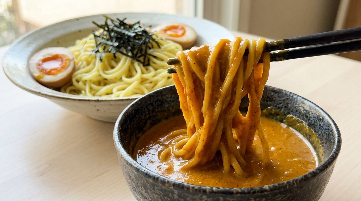 Ramen Tsukemen au Curry Japonais