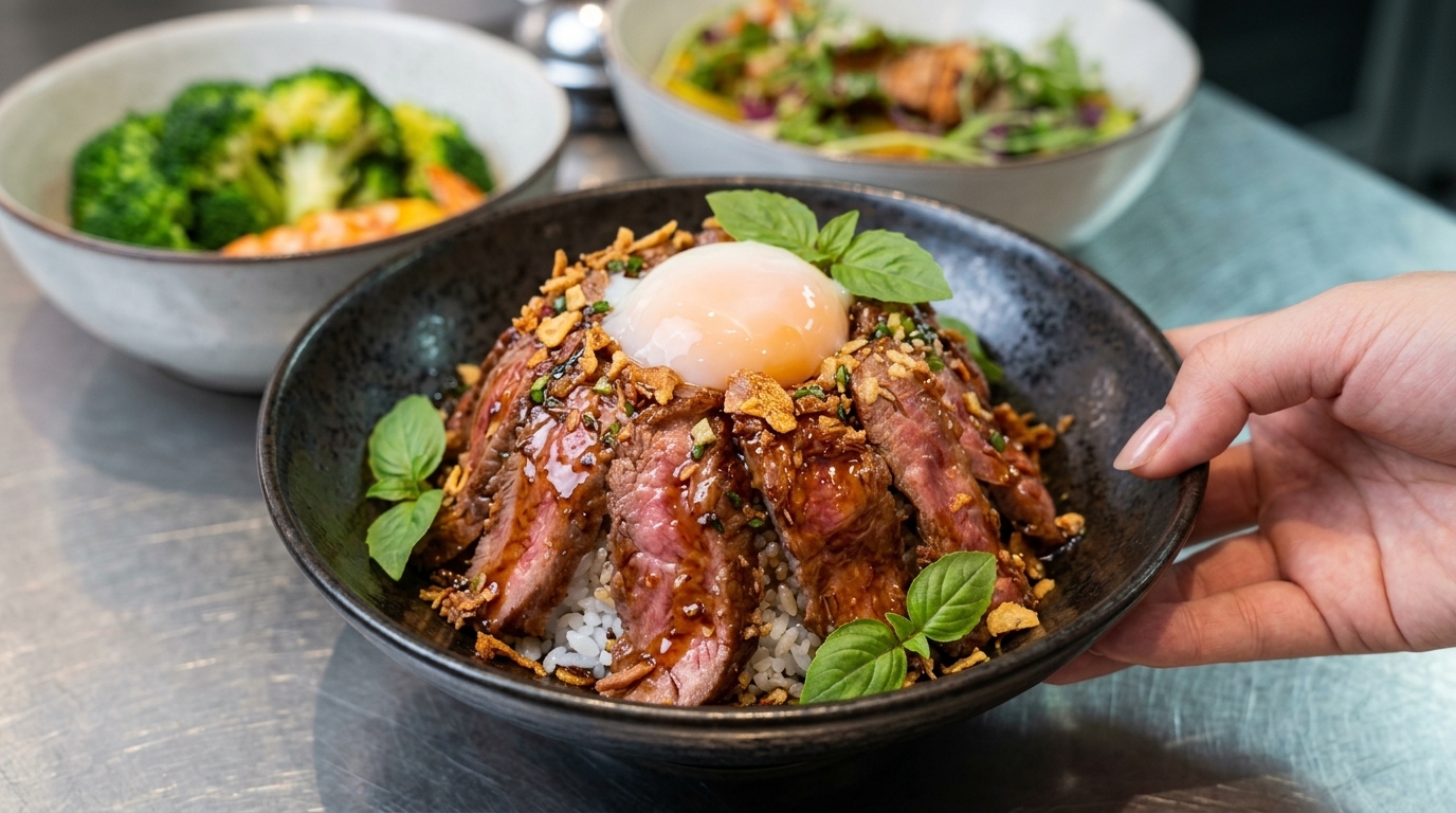 Donburi de Bœuf Volcan Japonais (Gyu-don)