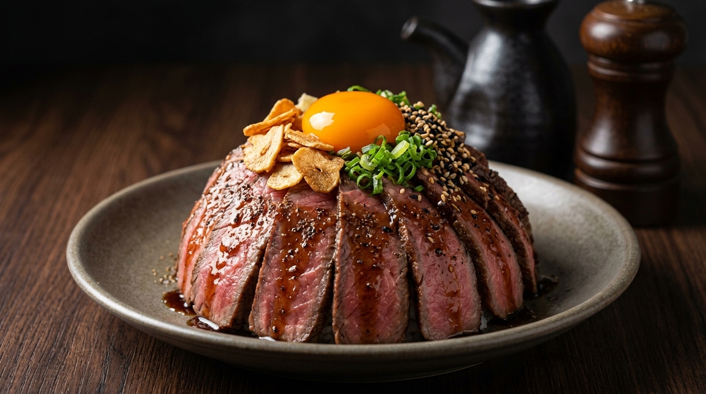 Donburi de Bœuf Façon Volcan (Gyu-don)
