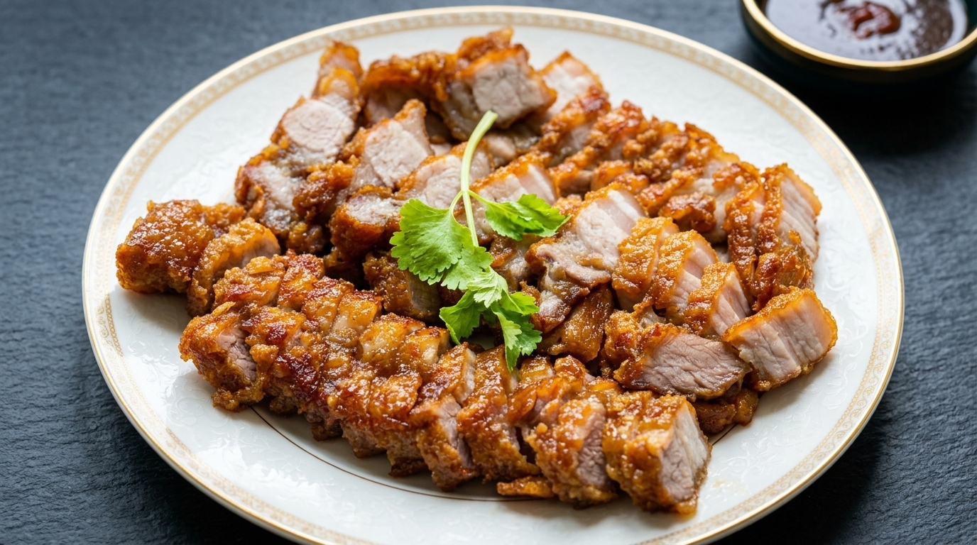 Poitrine de Porc Croustillante à l'Ail (Thịt Ba Chỉ Chiên Tỏi)
