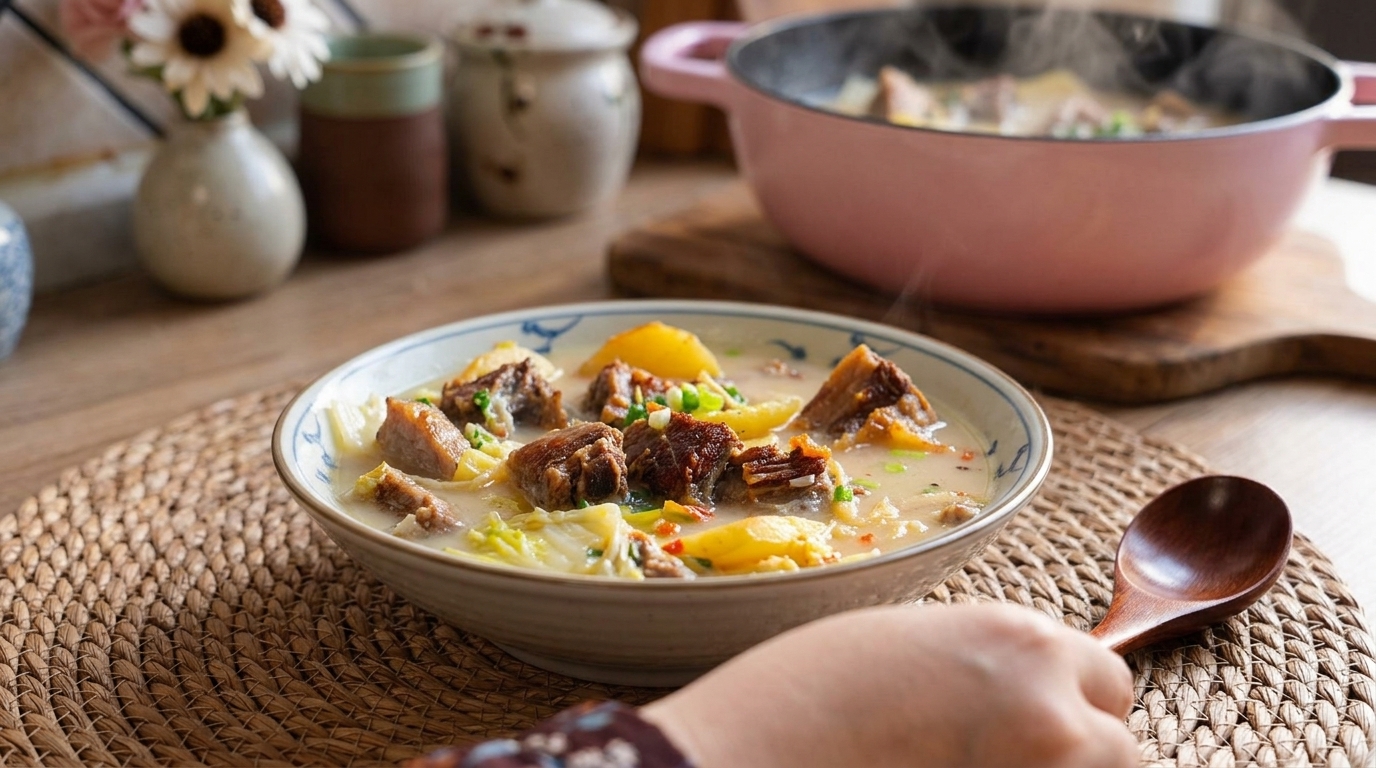 Authentique Fondue aux Travers de Porc Fumés de Lijiang (La Paigu)