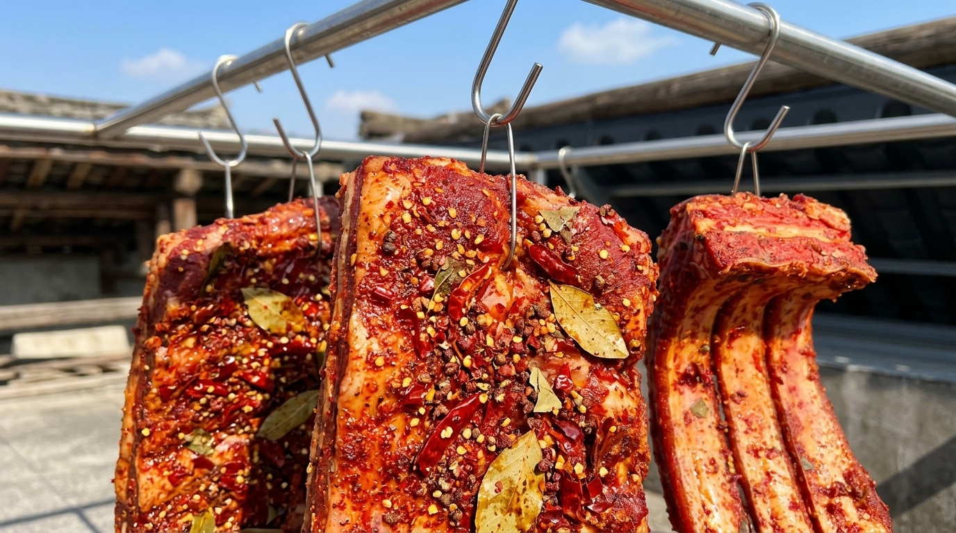 Travers de porc séchés traditionnels chinois (Feng Gan Pai Gu)