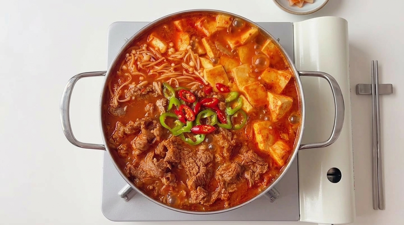Ragoût Coréen au Kimchi, Bœuf et Tofu (Kimchi Jjigae)