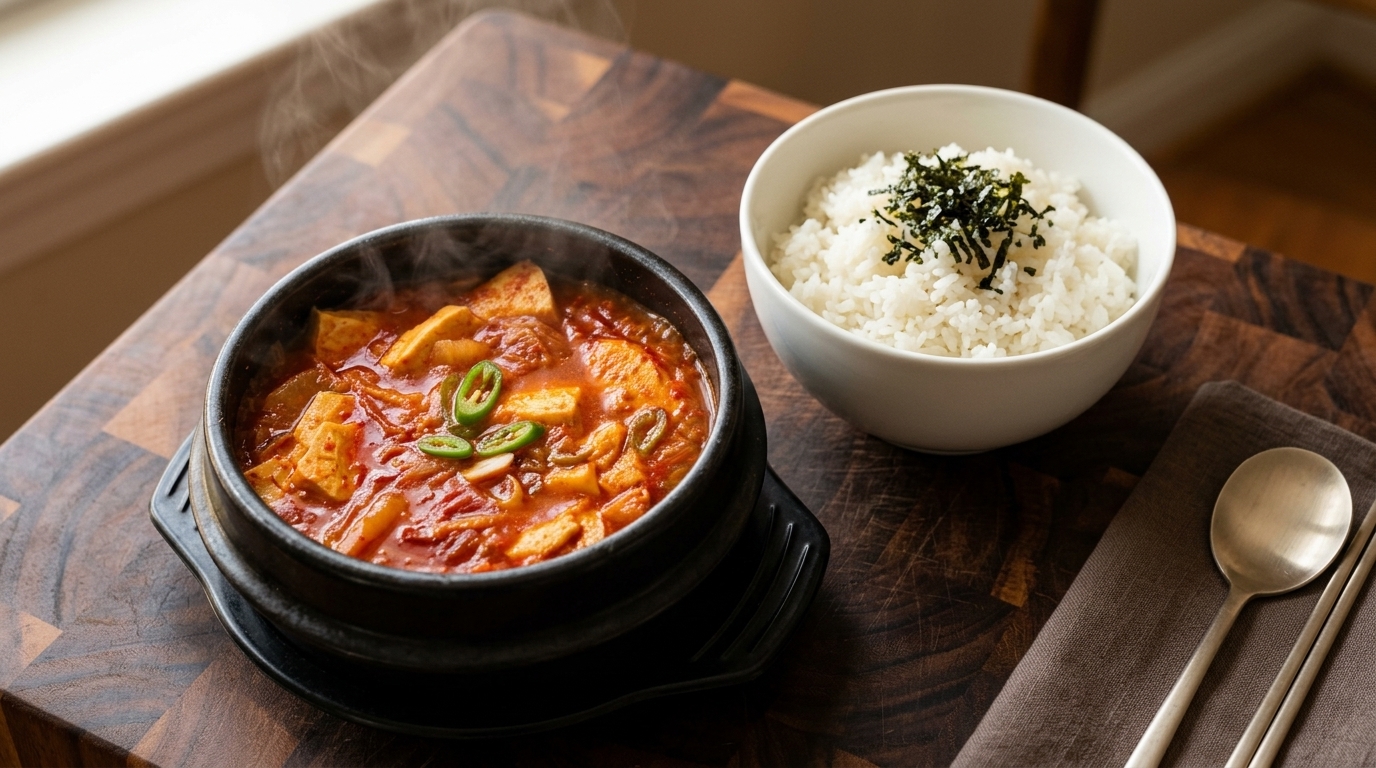 Authentique Soupe au Kimchi et Tofu (Kimchi Jjigae)