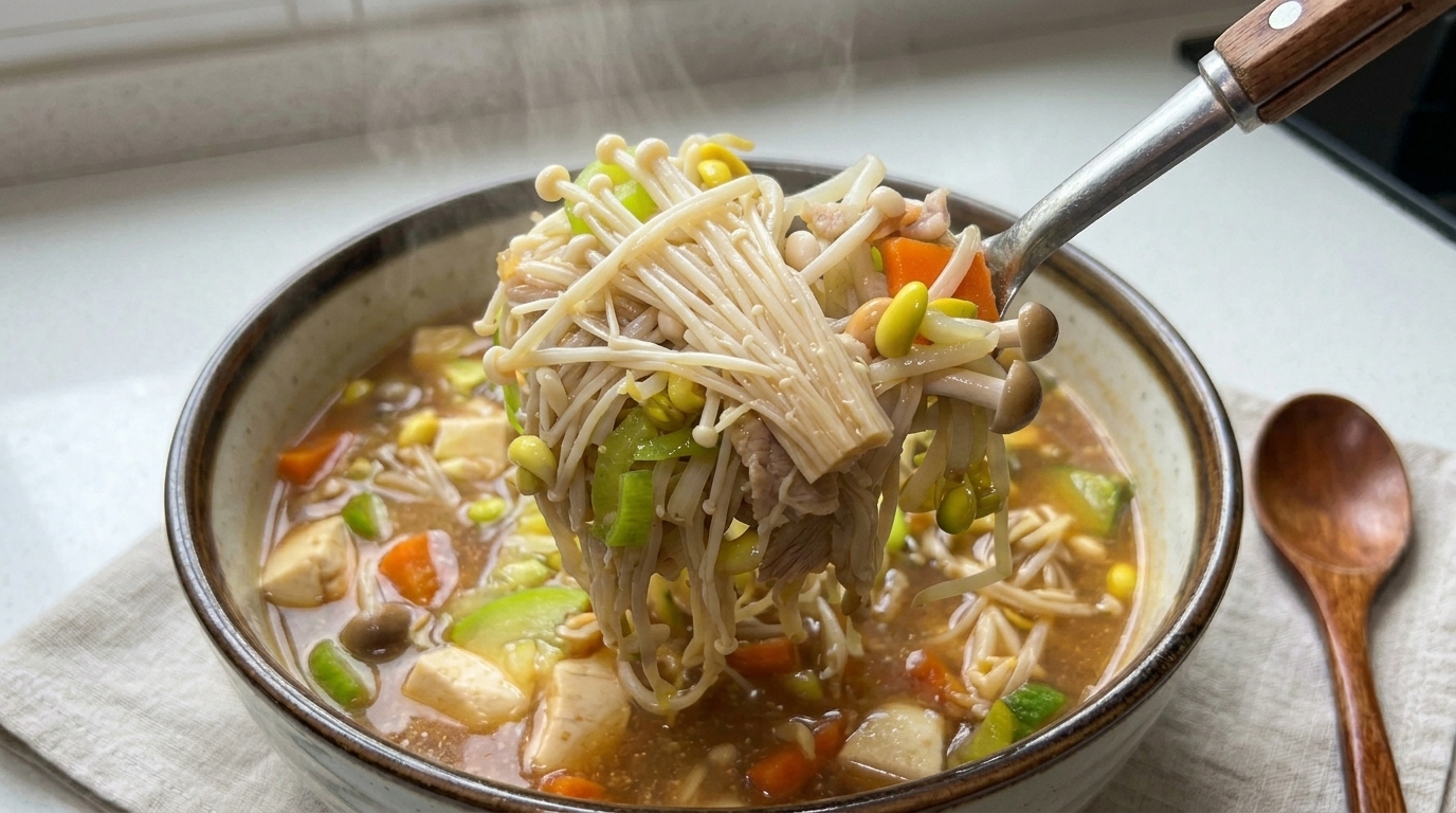 Soupe réconfortante au soja fermenté du Nord-Est (Dajiang Tang)