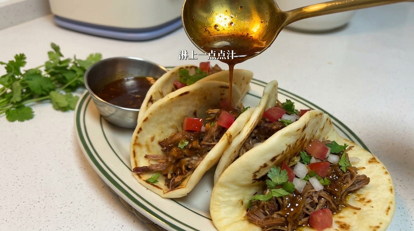 Tacos au Porc Effiloché à la Mexicaine
