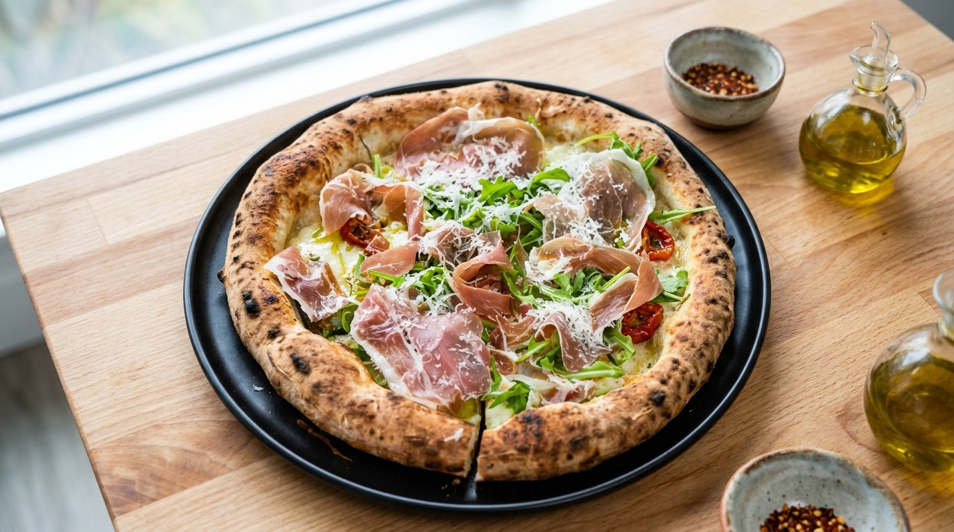 Pizza au Prosciutto et à la Roquette