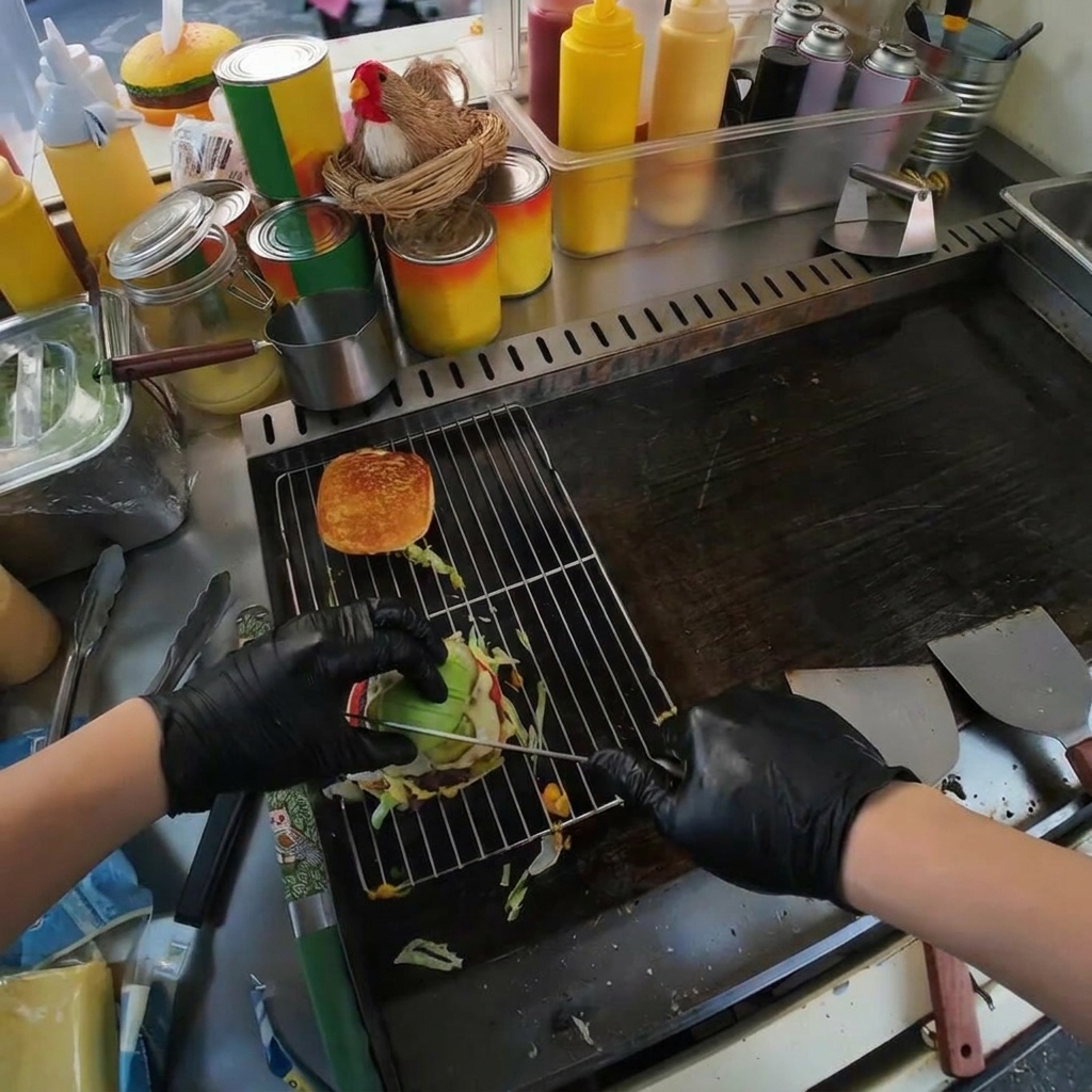 Tranches davocat vert frais soigneusement disposées sur le steak de bœuf cuit.