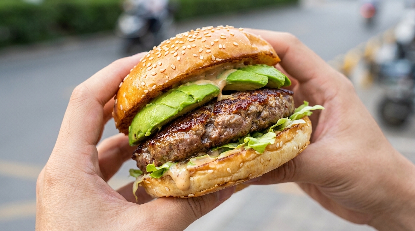 Burger Gourmet au Bœuf et à l'Avocat