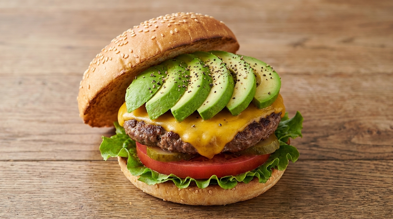Cheeseburger classique à l'avocat