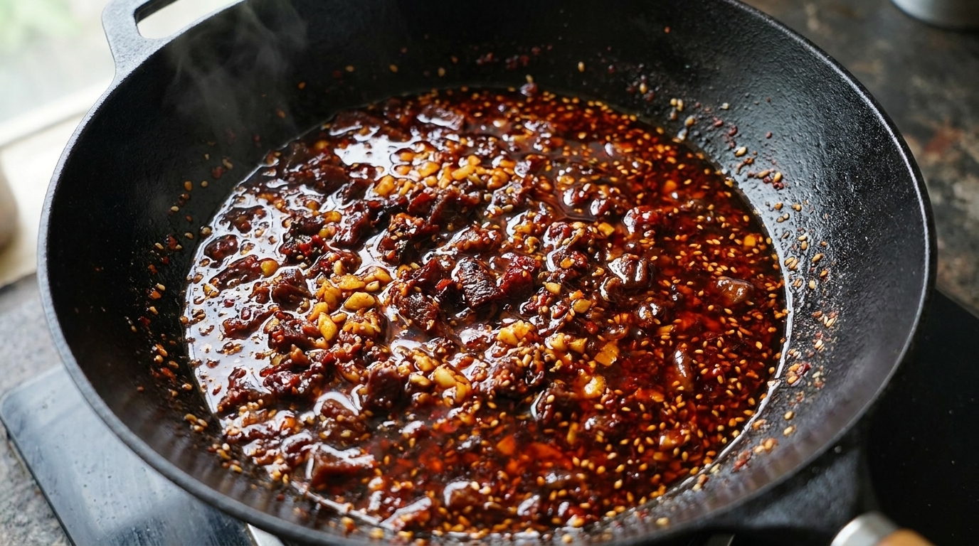 Sauce Pimentée au Bœuf Séché