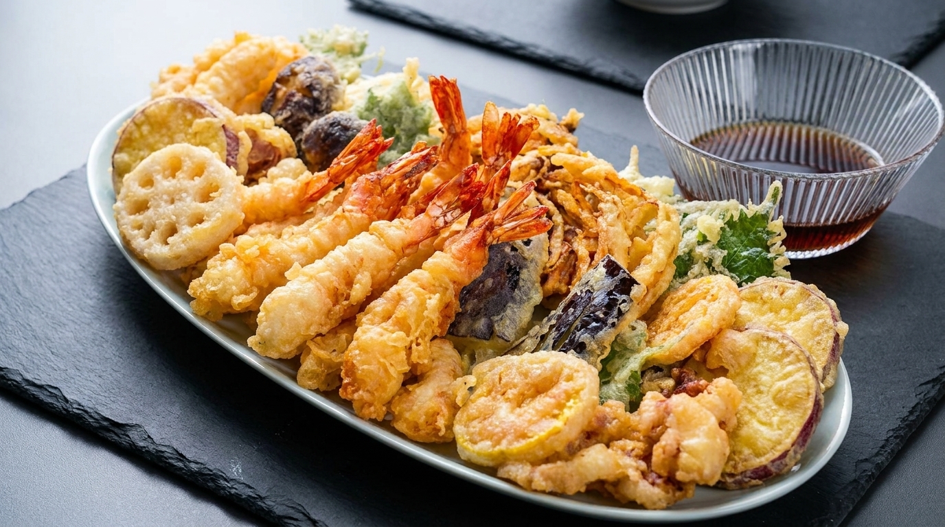 Tempuras de crevettes japonaises classiques