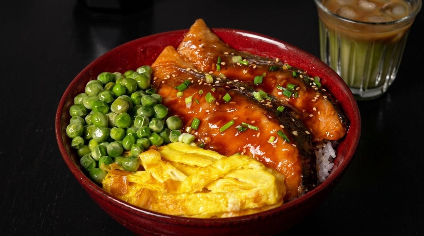 Bol de riz au saumon teriyaki maison (Salmon Donburi)