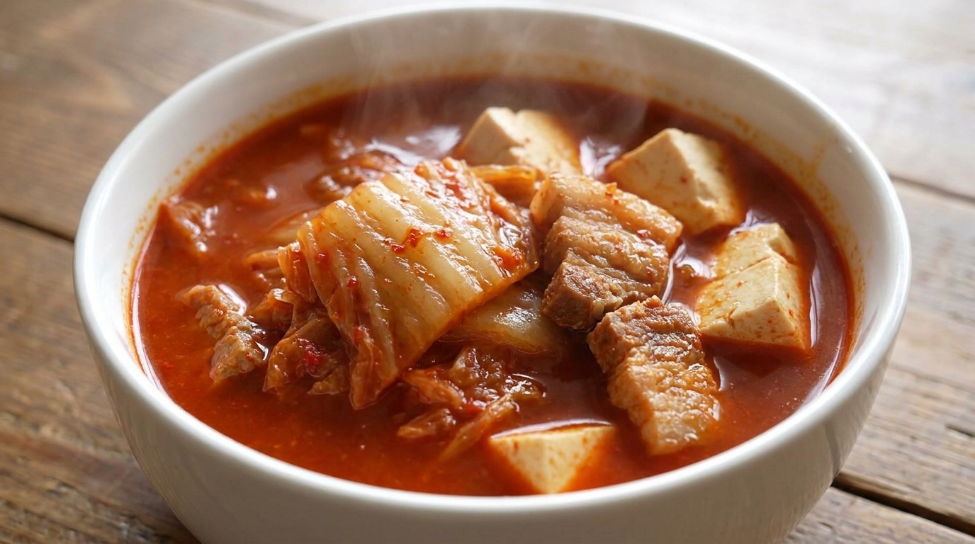 Soupe au kimchi et porc authentique (Kimchi-jjigae)