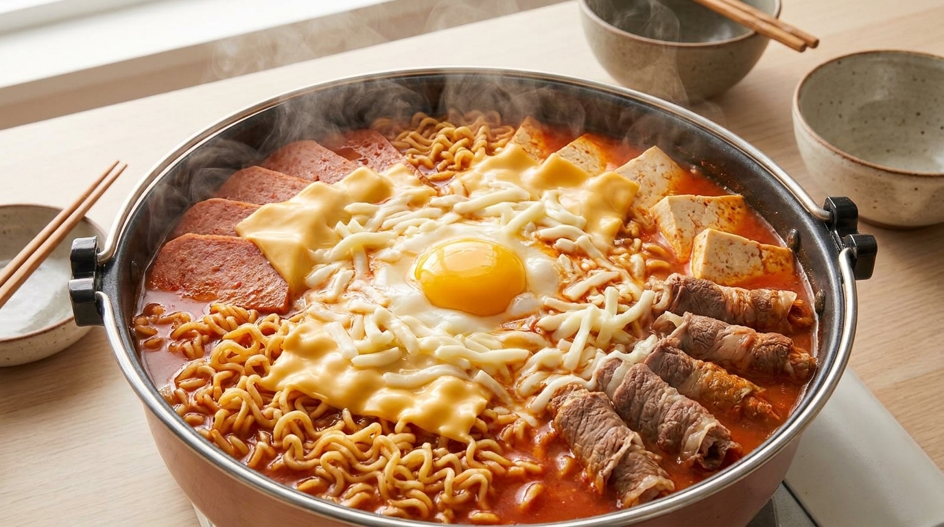 Ragoût de l'armée coréenne au fromage (Budae Jjigae)