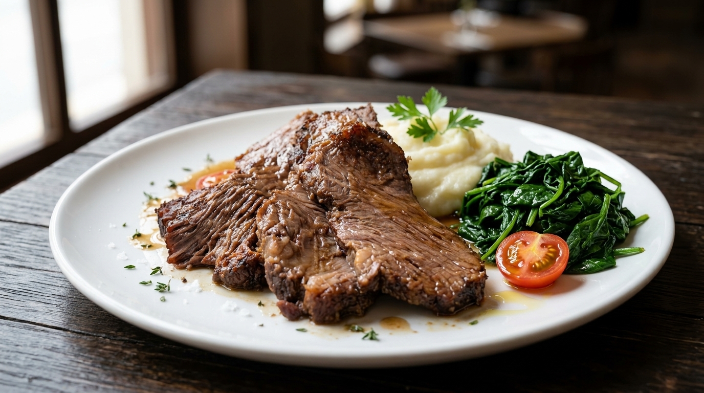 Poitrine de bœuf (brisket) rôtie basse température et sa croûte Cajun-Paprika