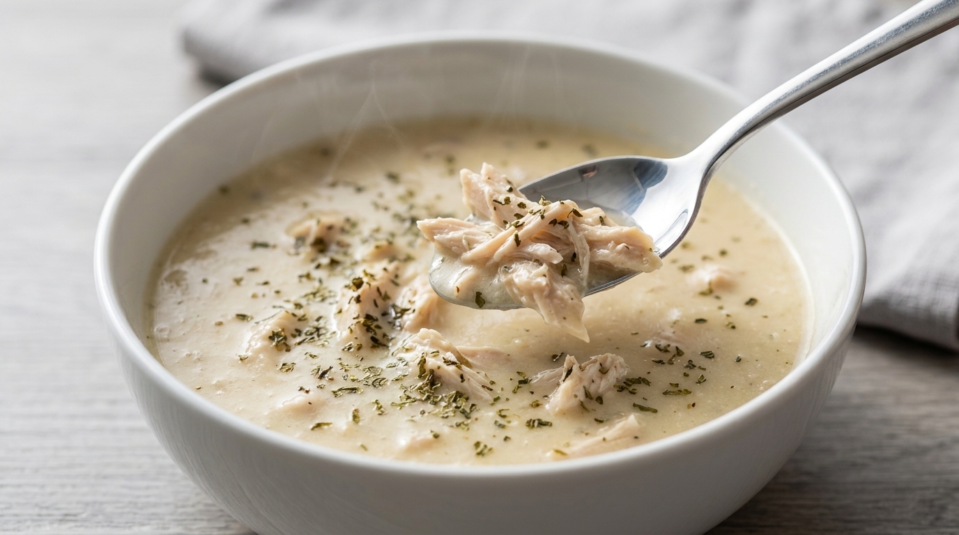 Soupe de poulet crémeuse à la turque (Tavuk Suyu Çorbası)