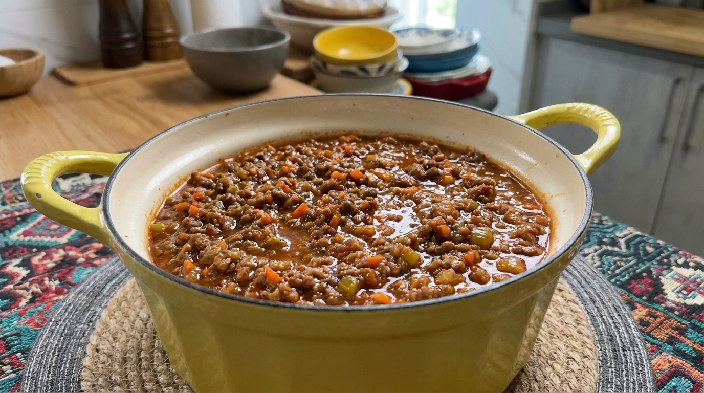 Ragù à la bolognaise italien traditionnel (Véritable sauce à la viande)