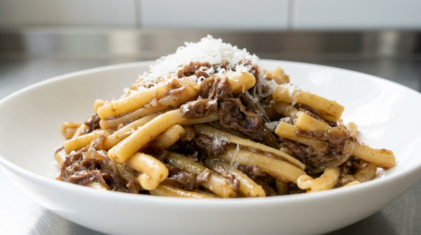 Pâtes alla Genovese Authentiques (Ragù Napolitain aux Oignons)