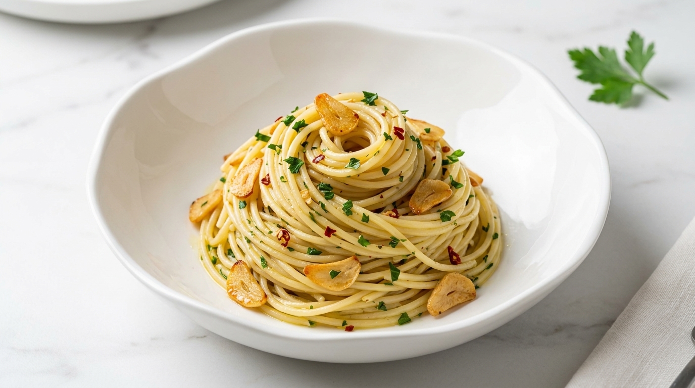 Spaghetti Aglio e Olio Classiques au Persil Frais