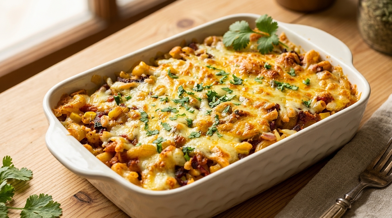 Macaronis gratinés au bœuf savoureux à l'air fryer