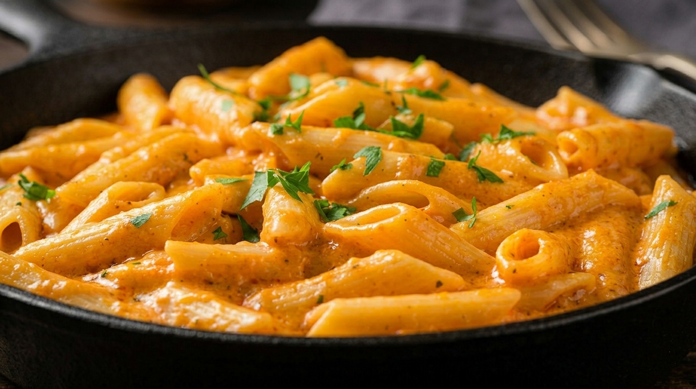Pennes crémeuses à la tomate façon Mac and Cheese