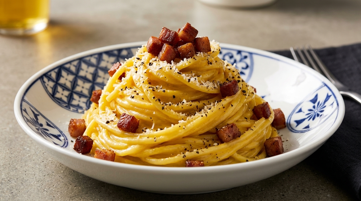 Véritables Spaghetti alla Carbonara Romains