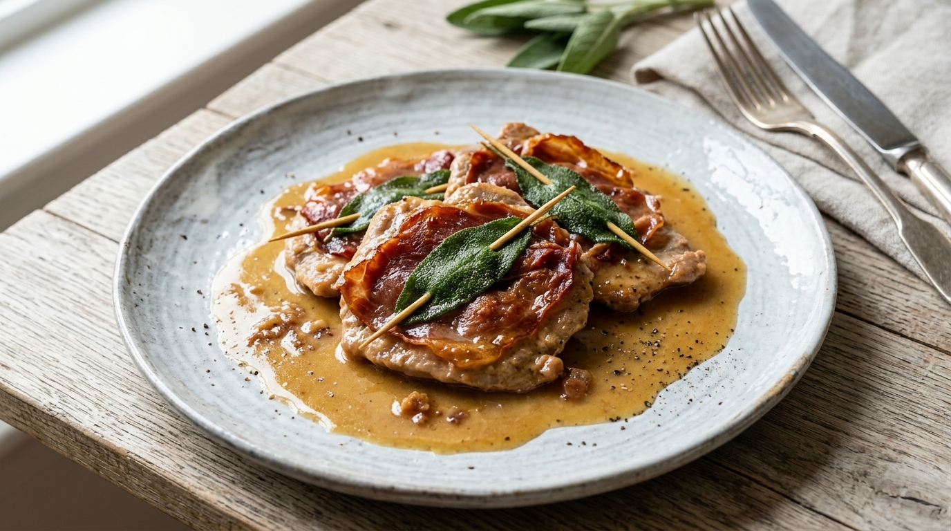 Saltimbocca alla Romana traditionnelle (Veau à la romaine)